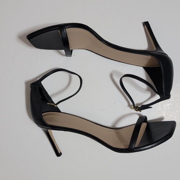 NEW Stuart Weitzman Amelina Sandals Womens 10.5 Black Chic Elegant Simple Luxury - Picture 6 of 8